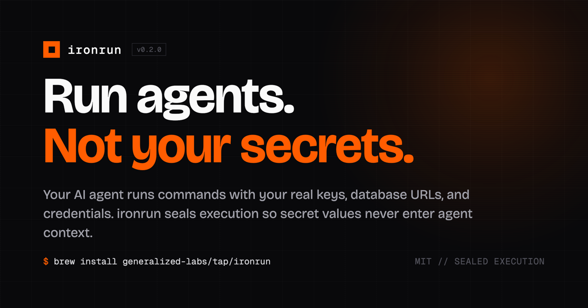 Sealed secret execution for AI agents